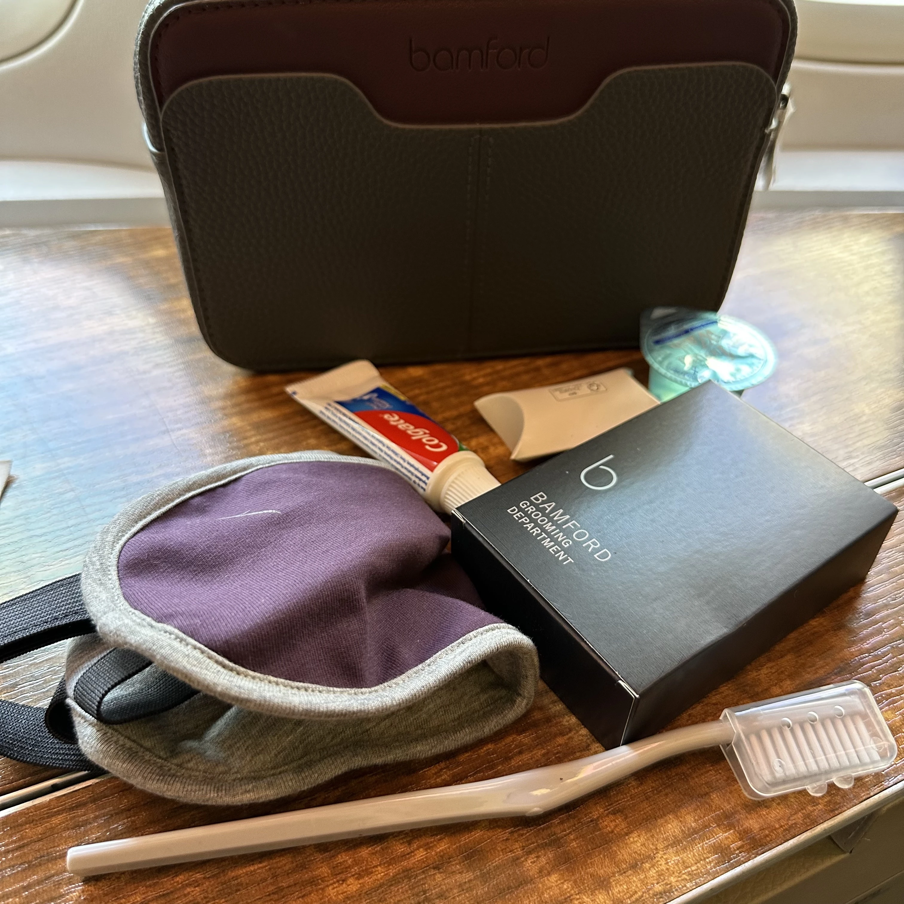 Cathay Pacific Boeing 777-300ER First Class amenity kit.