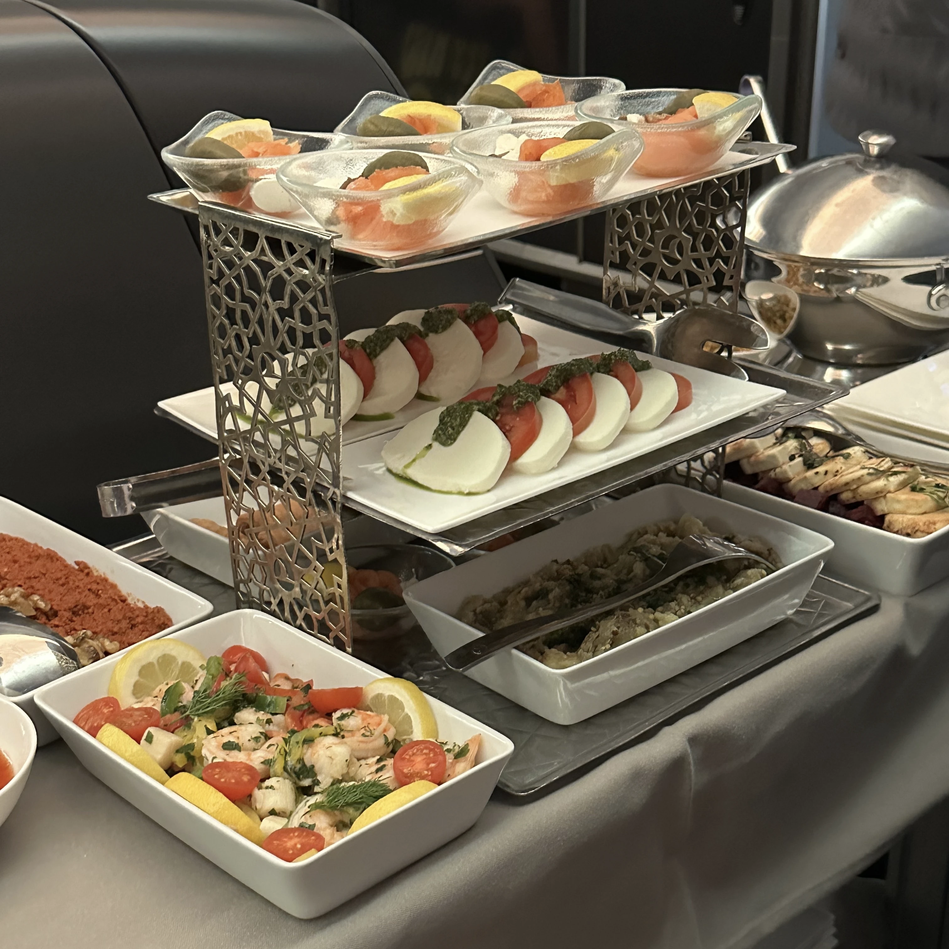 Appetizer cart.