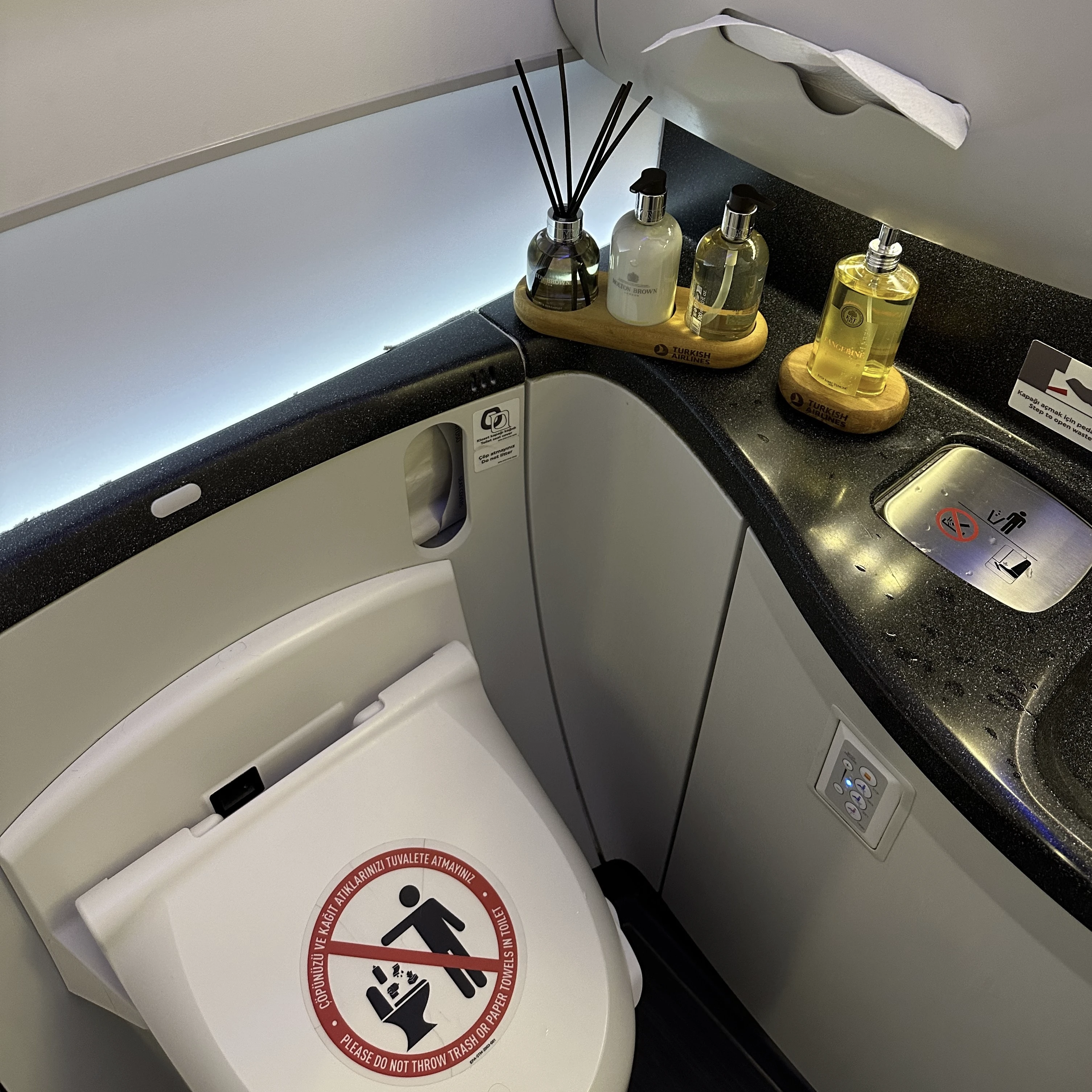 Standard airline bathroom