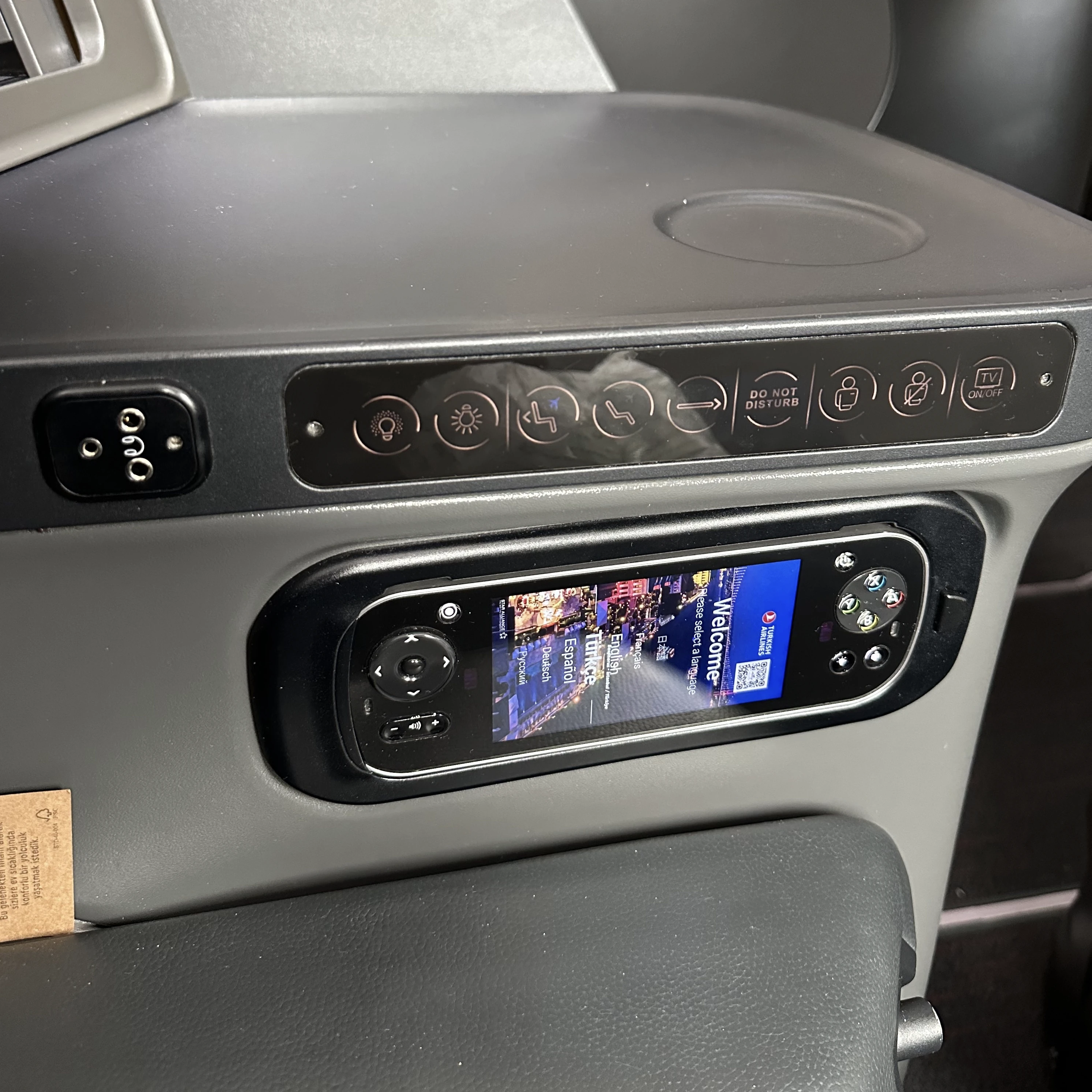 Entertainment system and seat controls were easy to use.